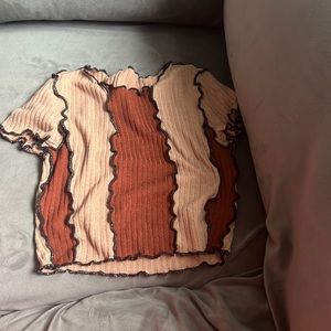 different shades of brown crop top